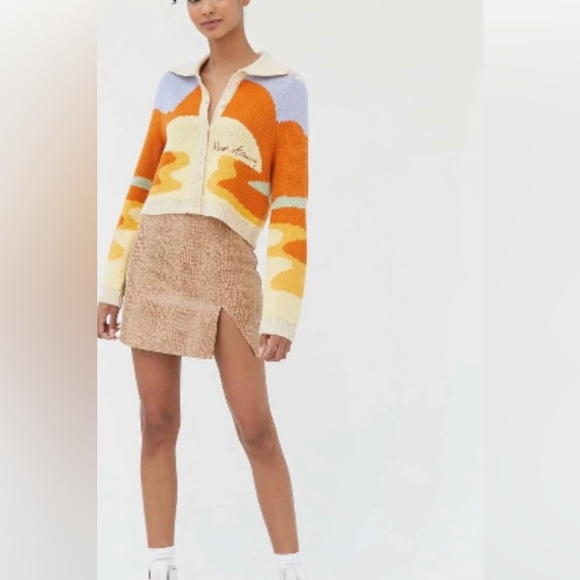 House of Sunny Sweaters - House Of Sunny “Day Tripper” Crop Cardigan Sweater- Large